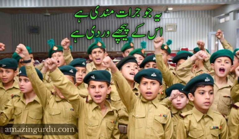 اس کے پیچھے وردی ہے | پاکستان آرمی کی وردی پر نظم