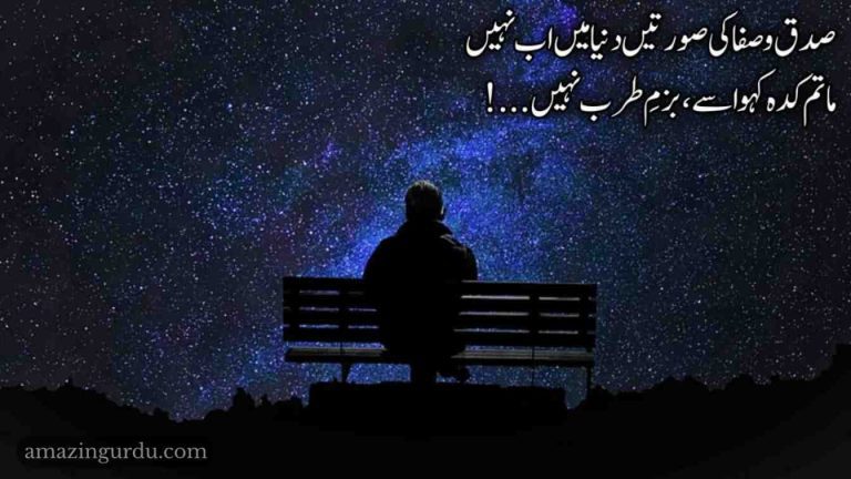 صدق و صفا کی صورتیں دنیا میں اب نہیں | اداس شاعری