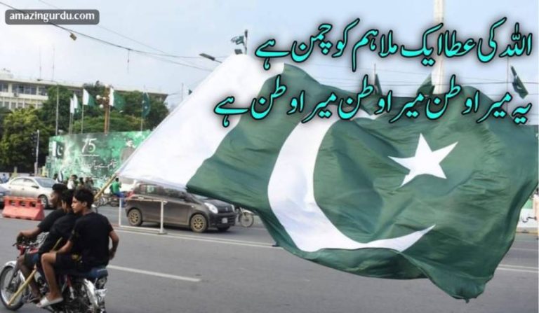 اللہ کی عطا ایک ملا ہم کو چمن ہے | یوم آزادی پر اشعار