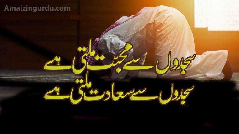 سجدے میں سکوں سجدے میں مزہ|سجدوں پر اشعار