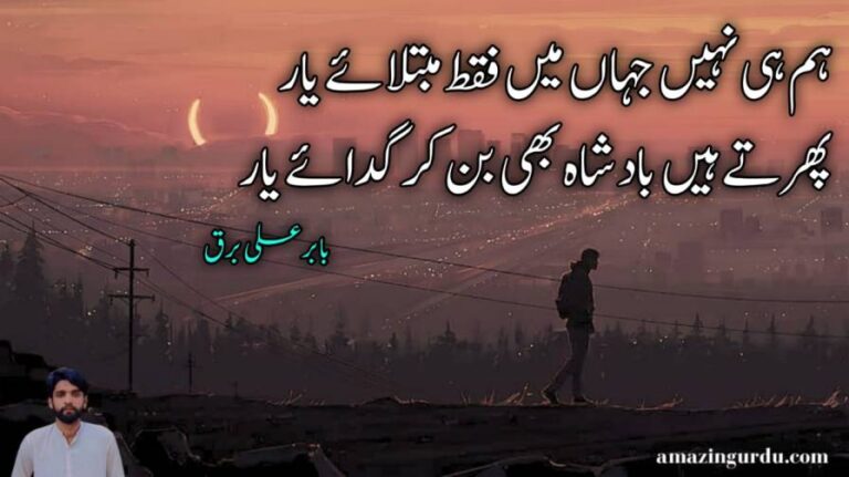 مرغوب یوں ہوئی ہمیں بابر اداۓ یار | دوست پر اشعار | sad poetry in urdu for friends