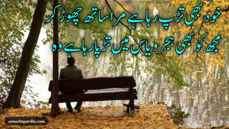 مجھ سے بچھڑ کے خوش نہیں غم کھا رہا ہے وہ | جدائی پر غزل |urdu ghazal poetry