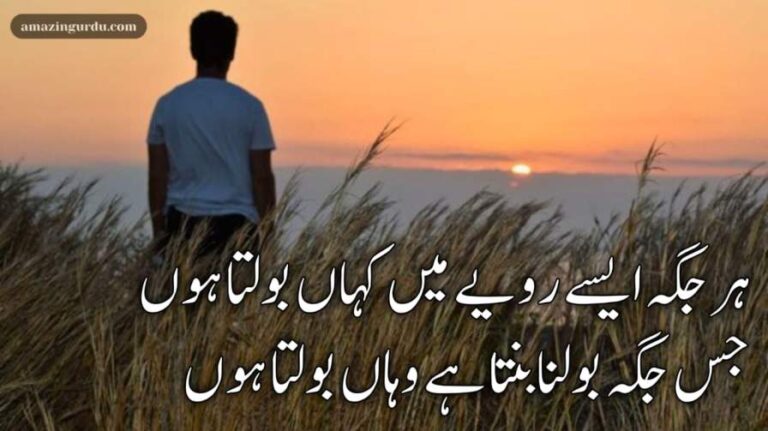 ہر جگہ ایسے رویے میں کہاں بولتا ہوں | اردو غزل |Heart touching poetry in urdu 2 lines sms