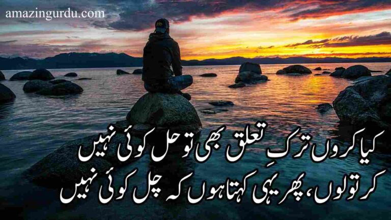 کیا کروں ترک ِ تعلق بھی تو حل کوئی نہیں | اردو غزل | attitude shayari in urdu