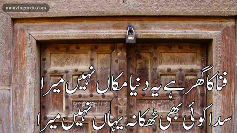 فنا کا گھر ہے یہ دنیا مکاں نہیں میرا |دنیا کی بے ثباتی پر اشعار | IsIslamic poetry in urdu