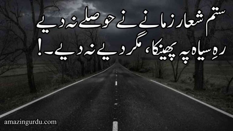 ستم شعار زمانے نے حوصلے نہ دیے | غمگین اردو شاعری | sad broken heart poetry in urdu