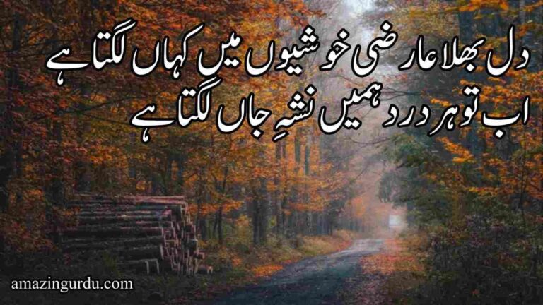 دل بھلا عارضی خوشیوں میں کہاں لگتا ہے | اداس غزل | sad ghazal in urdu text
