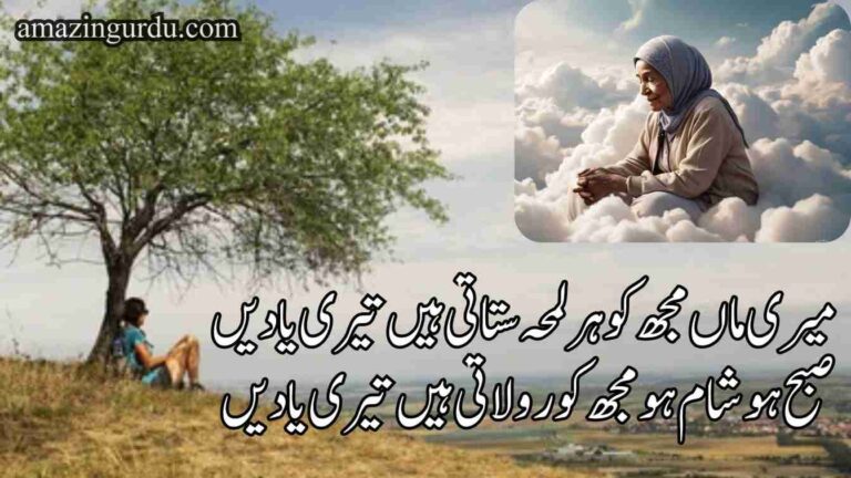 میری ماں مجھ کو ہر لمحہ ستاتی ہیں تیری یادیں | ماں کی جدائی پر اشعار | urdu poetry mother
