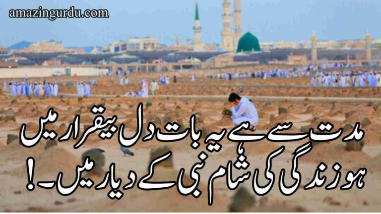 مدت سے ہے یہ بات دل بیقرار میں | نعت رسول مقبول | naat poetry in urdu