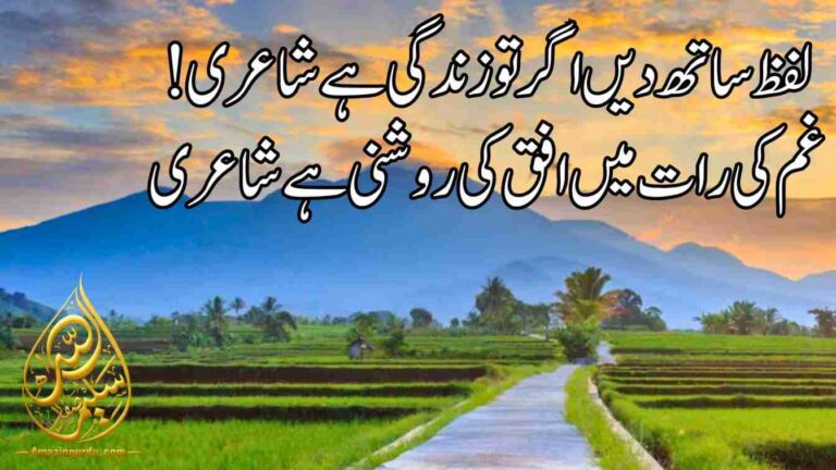 لفظ ساتھ دیں اگر تو زندگی ہے شاعری | خوبصورت اردو شاعری |sher o shayri