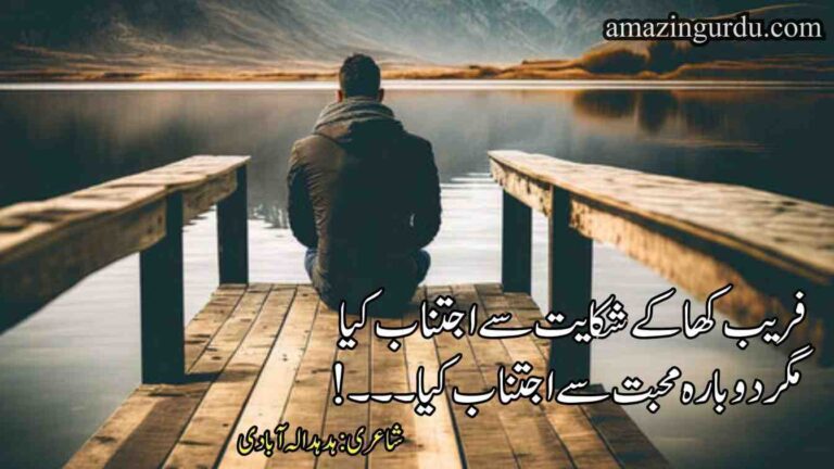 فریب کھا کے شکایت سے اجتناب کیا |اردو غزل | love poetry in urdu text